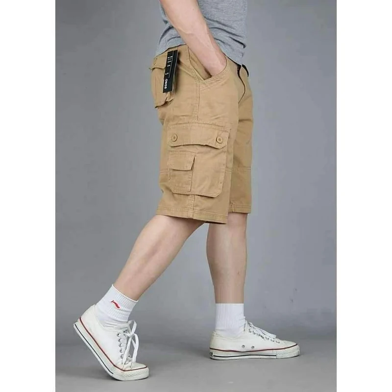 Men Boutique Casual Shorts Fashion Style Lässige feste Baumwolle Streetwear Männliche Taschen Shorts Plus Size