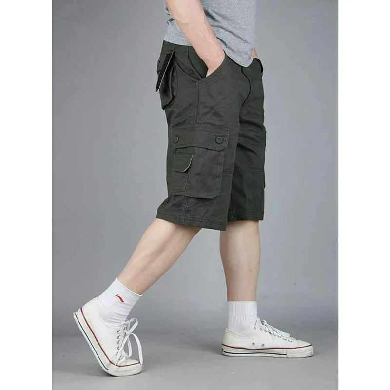 Men Boutique Casual Shorts Fashion Style Lässige feste Baumwolle Streetwear Männliche Taschen Shorts Plus Size