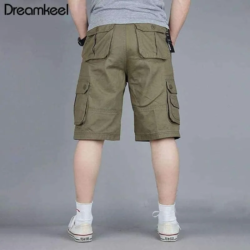 Men Boutique Casual Shorts Fashion Style Lässige feste Baumwolle Streetwear Männliche Taschen Shorts Plus Size