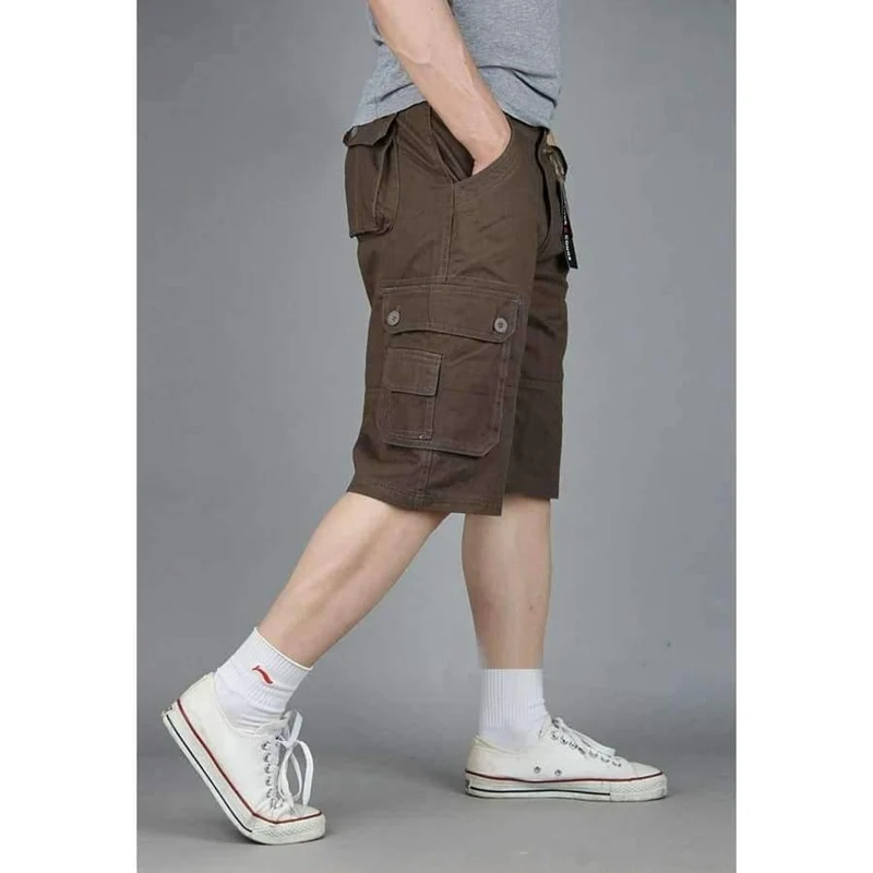 Men Boutique Casual Shorts Fashion Style Lässige feste Baumwolle Streetwear Männliche Taschen Shorts Plus Size