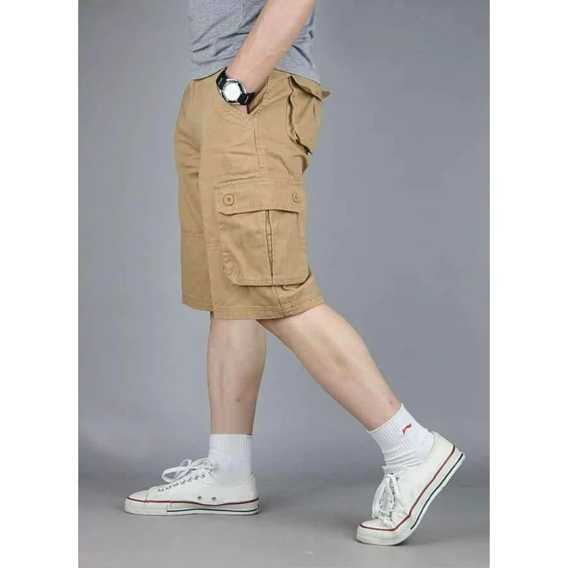 Men Boutique Casual Shorts Fashion Style Lässige feste Baumwolle Streetwear Männliche Taschen Shorts Plus Size