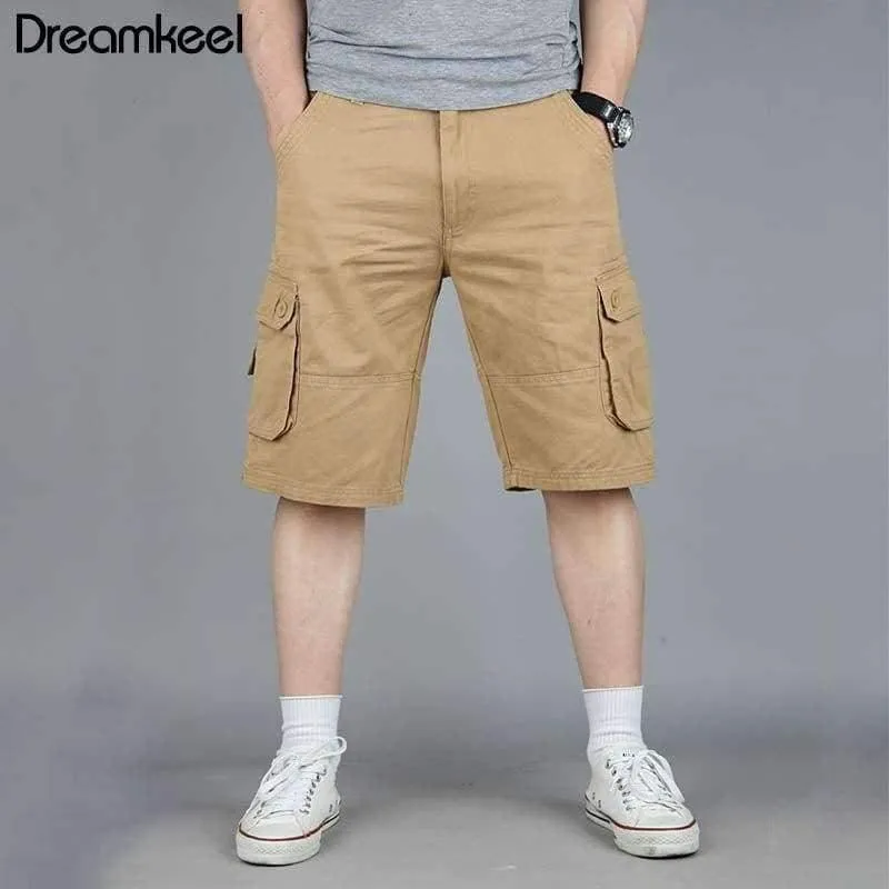 Men Boutique Casual Shorts Fashion Style Lässige feste Baumwolle Streetwear Männliche Taschen Shorts Plus Size