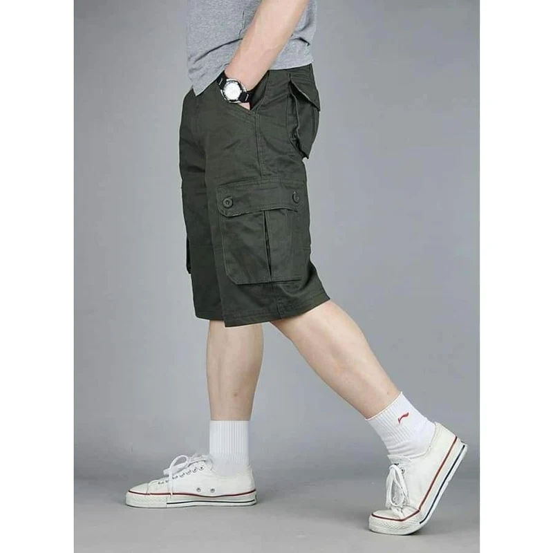Men Boutique Casual Shorts Fashion Style Lässige feste Baumwolle Streetwear Männliche Taschen Shorts Plus Size