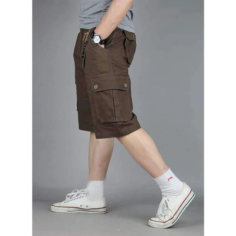 Men Boutique Casual Shorts Fashion Style Lässige feste Baumwolle Streetwear Männliche Taschen Shorts Plus Size