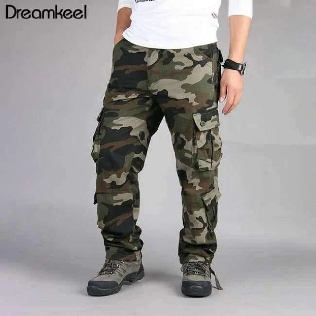 Kampf Multi-Taschen Casual Hosen Camouflage Military Cargo Pants Männer Outwear Overalls Armee taktische Hosen
