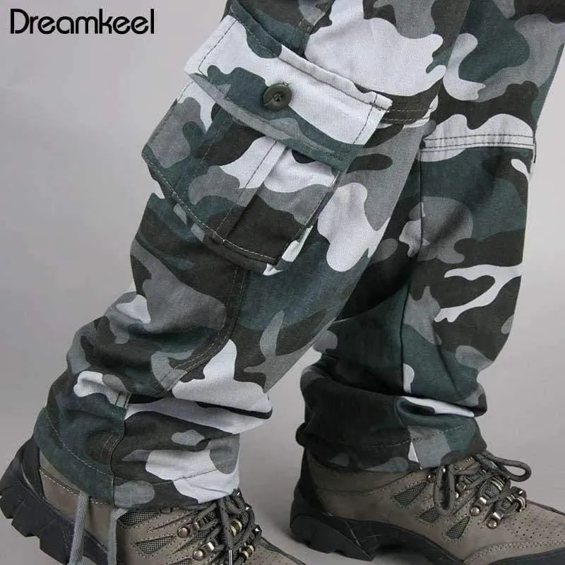 Kampf Multi-Taschen Casual Hosen Camouflage Military Cargo Pants Männer Outwear Overalls Armee taktische Hosen