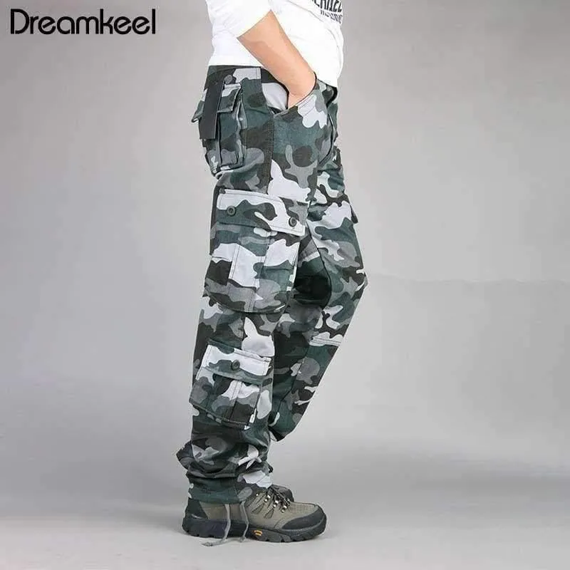 Kampf Multi-Taschen Casual Hosen Camouflage Military Cargo Pants Männer Outwear Overalls Armee taktische Hosen
