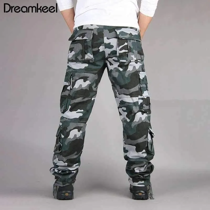 Kampf Multi-Taschen Casual Hosen Camouflage Military Cargo Pants Männer Outwear Overalls Armee taktische Hosen