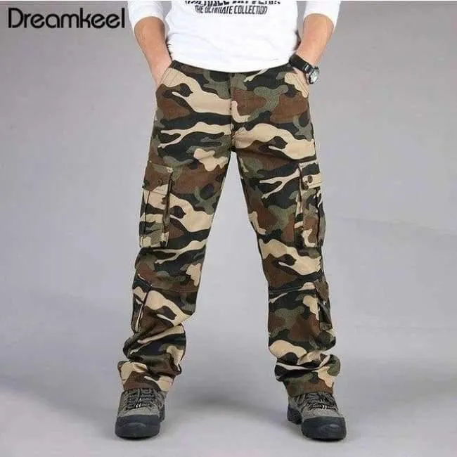 Kampf Multi-Taschen Casual Hosen Camouflage Military Cargo Pants Männer Outwear Overalls Armee taktische Hosen