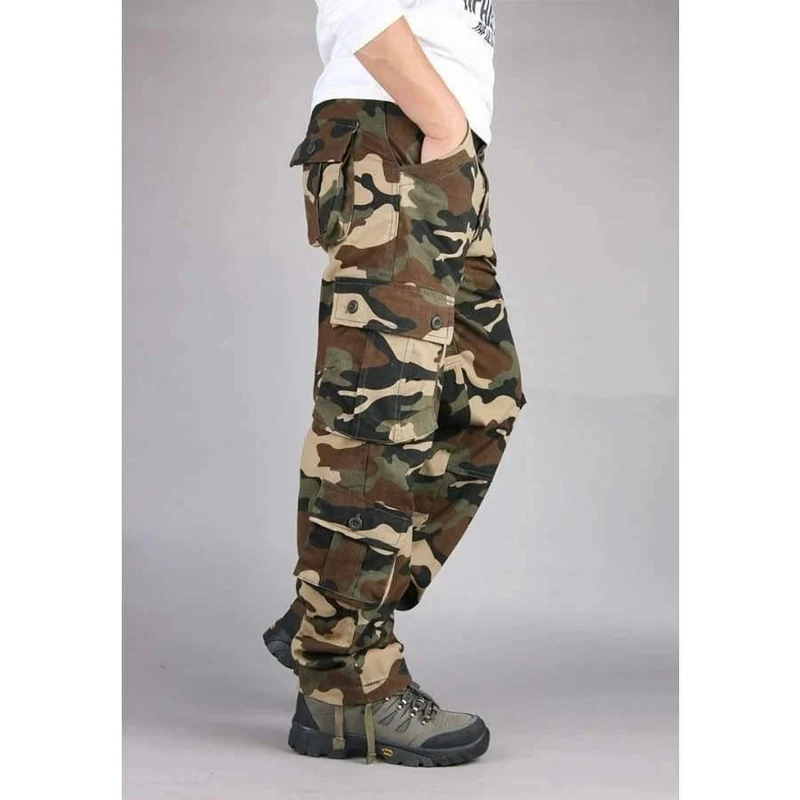 Kampf Multi-Taschen Casual Hosen Camouflage Military Cargo Pants Männer Outwear Overalls Armee taktische Hosen