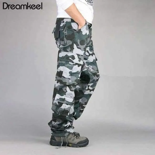 Kampf Multi-Taschen Casual Hosen Camouflage Military Cargo Pants Männer Outwear Overalls Armee taktische Hosen