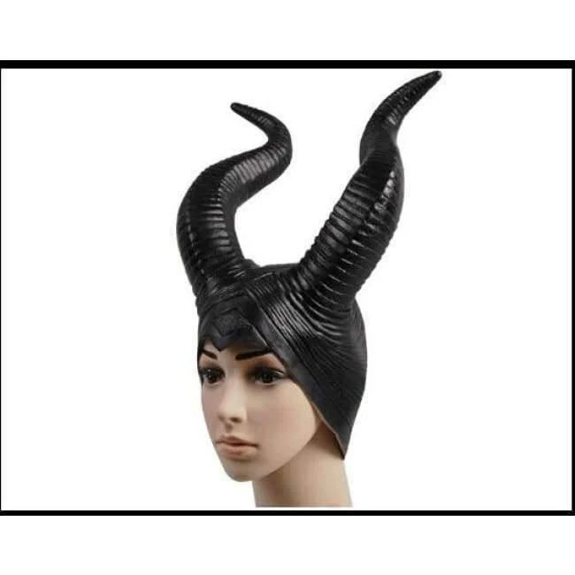 Halloween-Parteikostüm jolie cosplay Kopfbedeckungshut der erwachsenen Frauen der böswilligen Hörner des echten Latex - freies Verschiffen