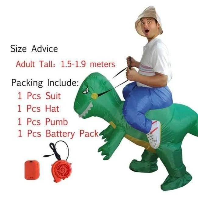 Halloween kostüm für frauen aufblasbare dinosaurier kostüme für erwachsene männer T-rex fancy dress kinder erwachsene Fan betrieben