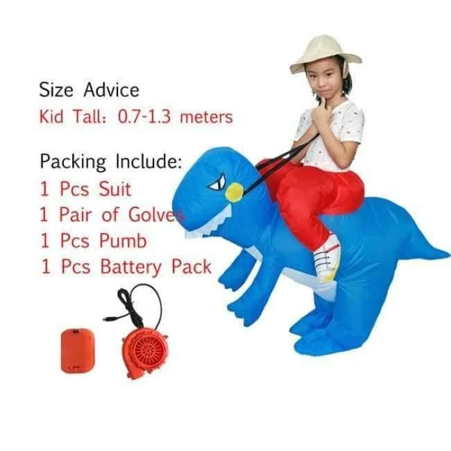 Halloween kostüm für frauen aufblasbare dinosaurier kostüme für erwachsene männer T-rex fancy dress kinder erwachsene Fan betrieben
