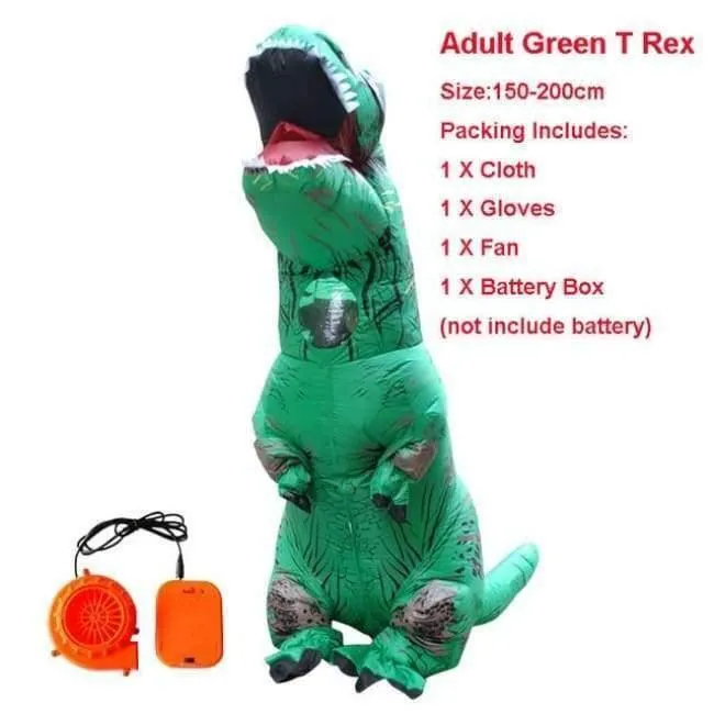 Halloween kostüm für frauen aufblasbare dinosaurier kostüme für erwachsene männer T-rex fancy dress kinder erwachsene Fan betrieben
