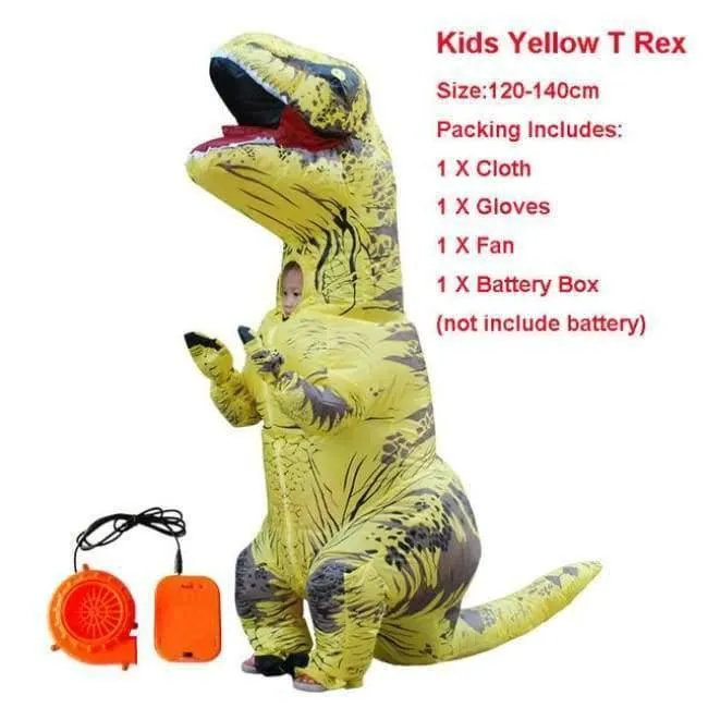 Halloween kostüm für frauen aufblasbare dinosaurier kostüme für erwachsene männer T-rex fancy dress kinder erwachsene Fan betrieben
