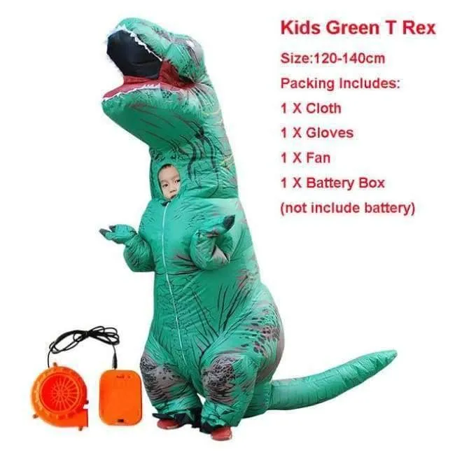 Halloween kostüm für frauen aufblasbare dinosaurier kostüme für erwachsene männer T-rex fancy dress kinder erwachsene Fan betrieben