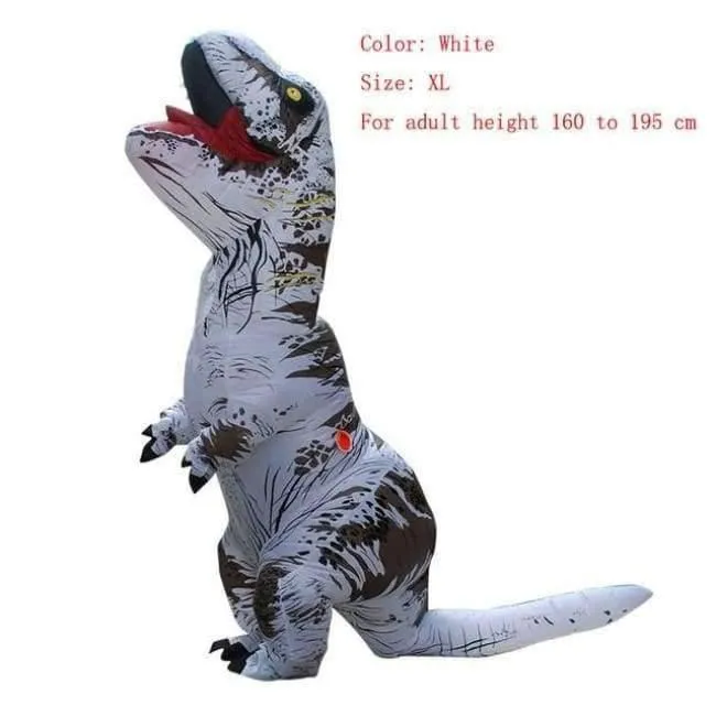 Erwachsene T-REX Aufblasbare Kostüm Weihnachten Cosplay Dinosaurier Tier Overall Halloween Kostüm für Frauen Männer