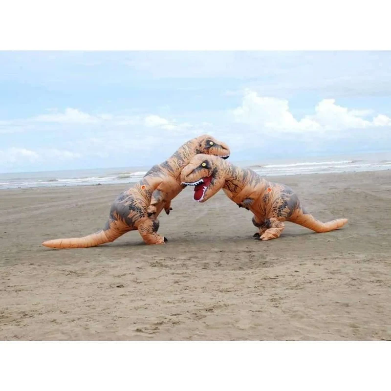 Erwachsene T-REX Aufblasbare Kostüm Weihnachten Cosplay Dinosaurier Tier Overall Halloween Kostüm für Frauen Männer