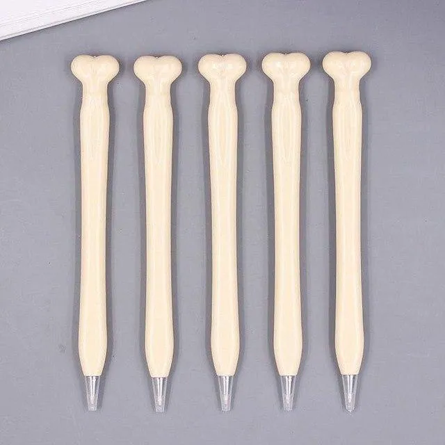 50 Pcs Großhandel Knochenform Kugelschreiber Neuheit Stift Schreibzubehör Geschenk Schule Büro