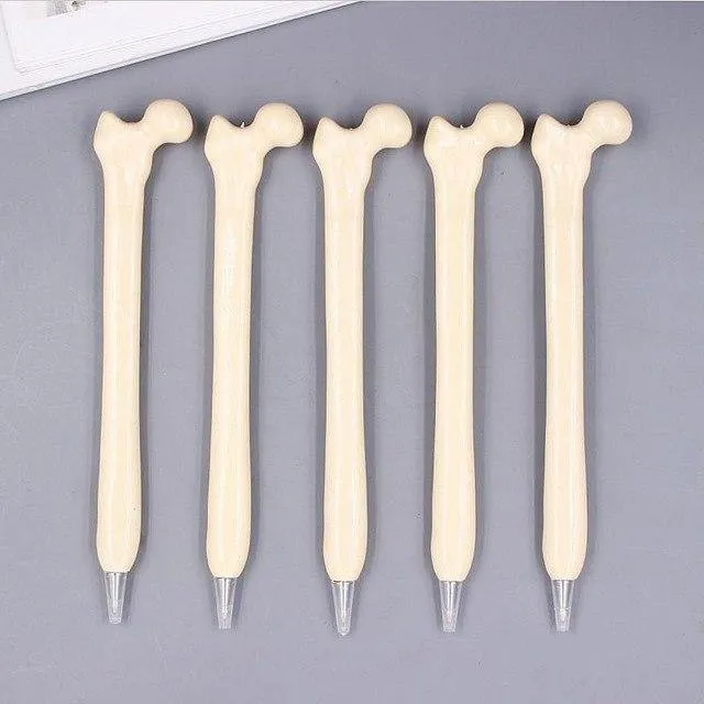 50 Pcs Großhandel Knochenform Kugelschreiber Neuheit Stift Schreibzubehör Geschenk Schule Büro