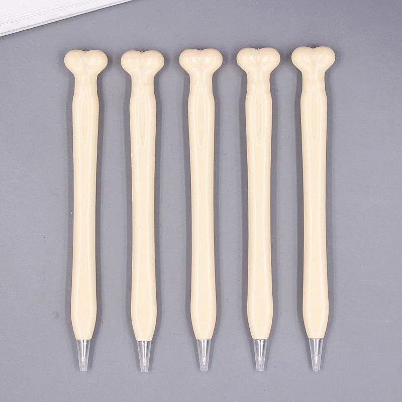 50 Pcs Großhandel Knochenform Kugelschreiber Neuheit Stift Schreibzubehör Geschenk Schule Büro