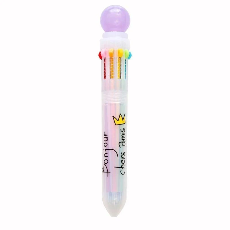 Süß Candy Farbe Multi 10 Farbe In Einem Satz Kugelschreiber Schreiben Schule Bürobedarf Schreibwaren