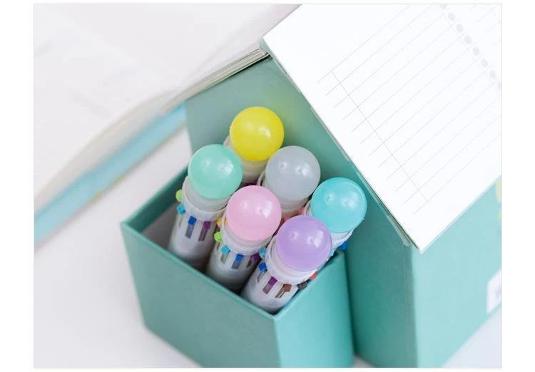 Süß Candy Farbe Multi 10 Farbe In Einem Satz Kugelschreiber Schreiben Schule Bürobedarf Schreibwaren