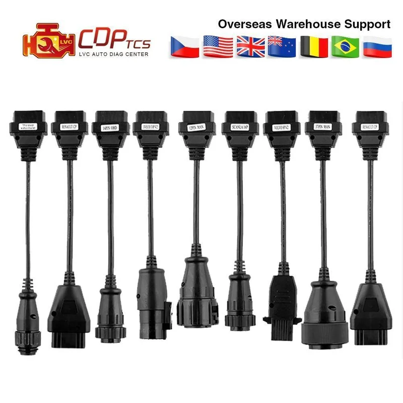 LKW-Kabel, kompletter Satz, 8 Stück, für CDP TCS Pro Plus / Multidiag Pro / MVD, OBDII-Diagnosetool, OBD 2-Scanner, LKW-Kabel