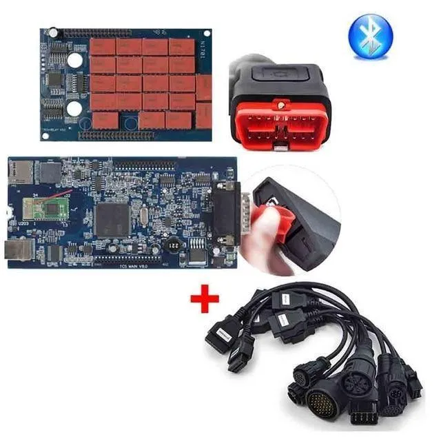 LKW-Kabel, kompletter Satz, 8 Stück, für CDP TCS Pro Plus / Multidiag Pro / MVD, OBDII-Diagnosetool, OBD 2-Scanner, LKW-Kabel