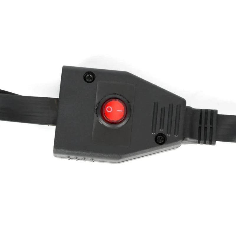 OBD II OBD2 16 Pin Splitter Verlängerung Stecker auf Buchse Verlängerungskabel Adapter Diagnosewerkzeug Stecker mit Netzschalter