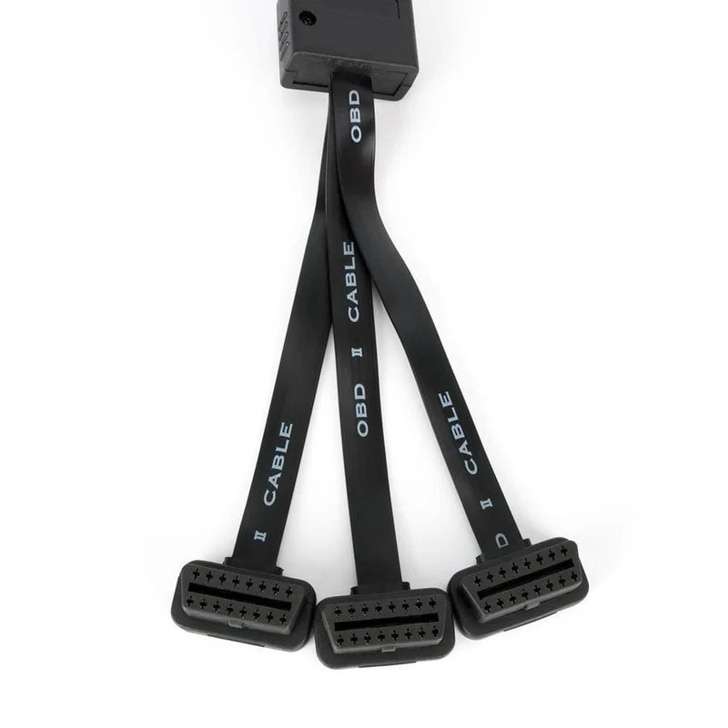 OBD II OBD2 16 Pin Splitter Verlängerung Stecker auf Buchse Verlängerungskabel Adapter Diagnosewerkzeug Stecker mit Netzschalter
