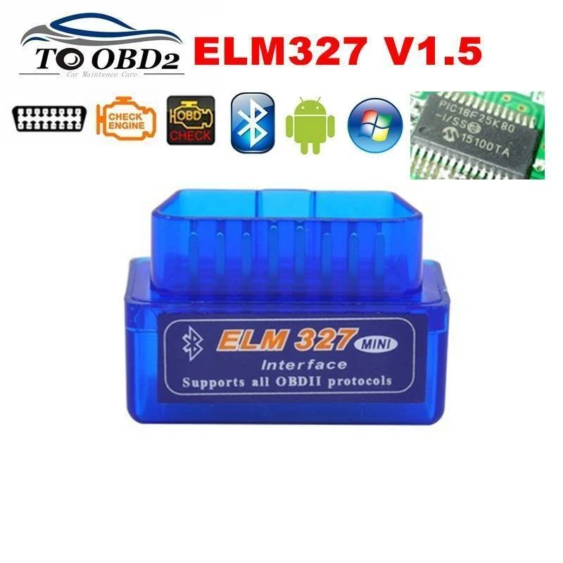 V1.5 PIC18F25K80 ELM327 Bluetooth V1.5 OBD2 Autodiagnosetool ELM 327 V1.5 Funktioniert auf Android/Symbian