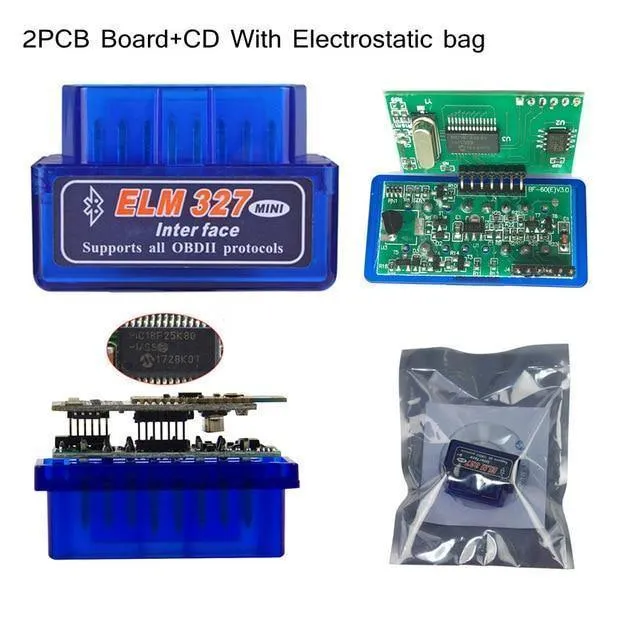 V1.5 PIC18F25K80 ELM327 Bluetooth V1.5 OBD2 Autodiagnosetool ELM 327 V1.5 Funktioniert auf Android/Symbian