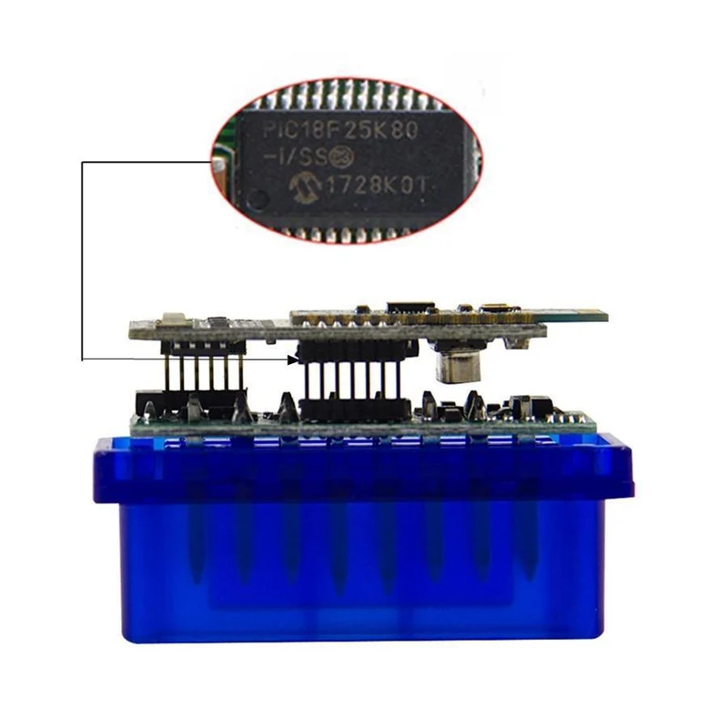 V1.5 PIC18F25K80 ELM327 Bluetooth V1.5 OBD2 Autodiagnosetool ELM 327 V1.5 Funktioniert auf Android/Symbian