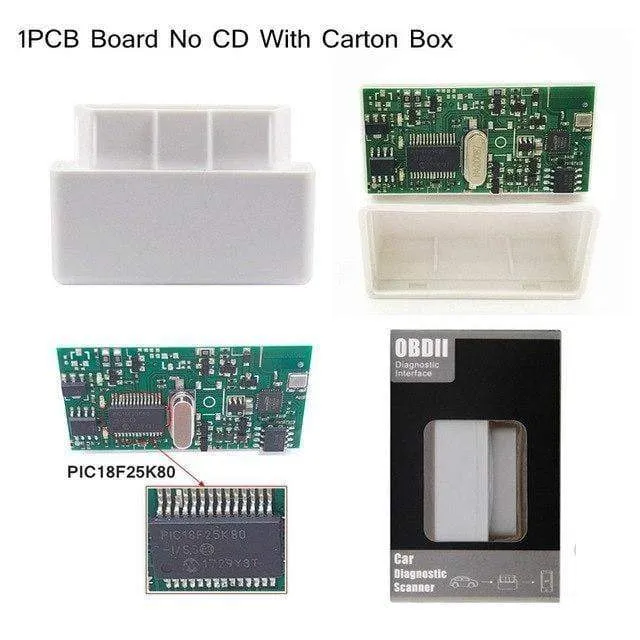 V1.5 PIC18F25K80 ELM327 Bluetooth V1.5 OBD2 Autodiagnosetool ELM 327 V1.5 Funktioniert auf Android/Symbian