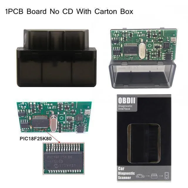 V1.5 PIC18F25K80 ELM327 Bluetooth V1.5 OBD2 Autodiagnosetool ELM 327 V1.5 Funktioniert auf Android/Symbian