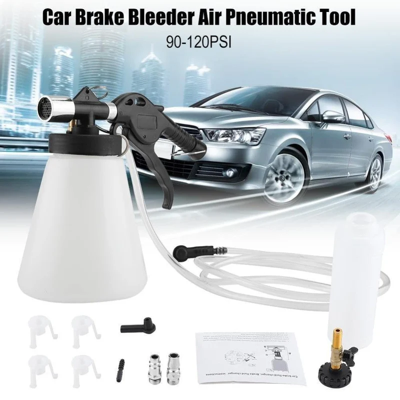 Auto-Bremsenentlüfter, Entlüftungsflüssigkeitswechsel-Set, Luftpneumatik, Garagen-Vakuum-Werkzeug-Set, 90–120 PSI, Autozubehör
