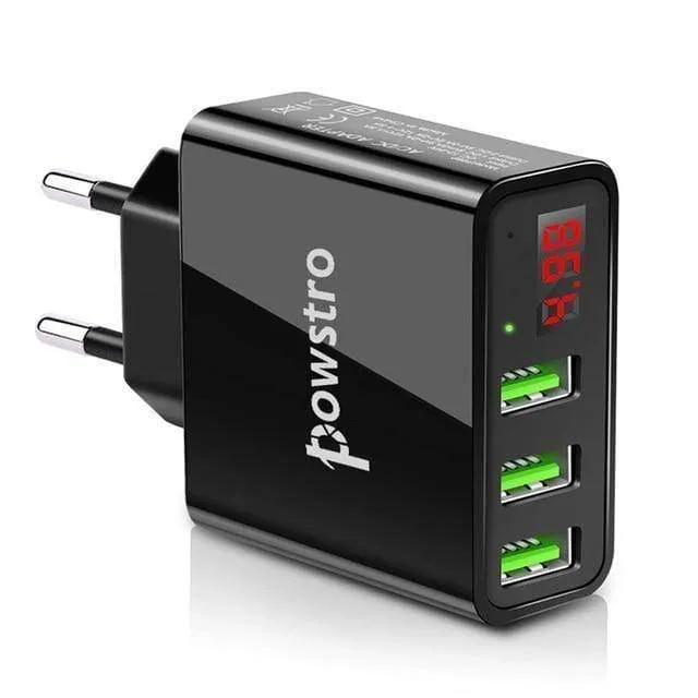 5V 3A Handy-Ladegerät 3 Port USB Wandladegerät Reiseadapter Ladespannung Strom für iPhone X 8 7 Samsung