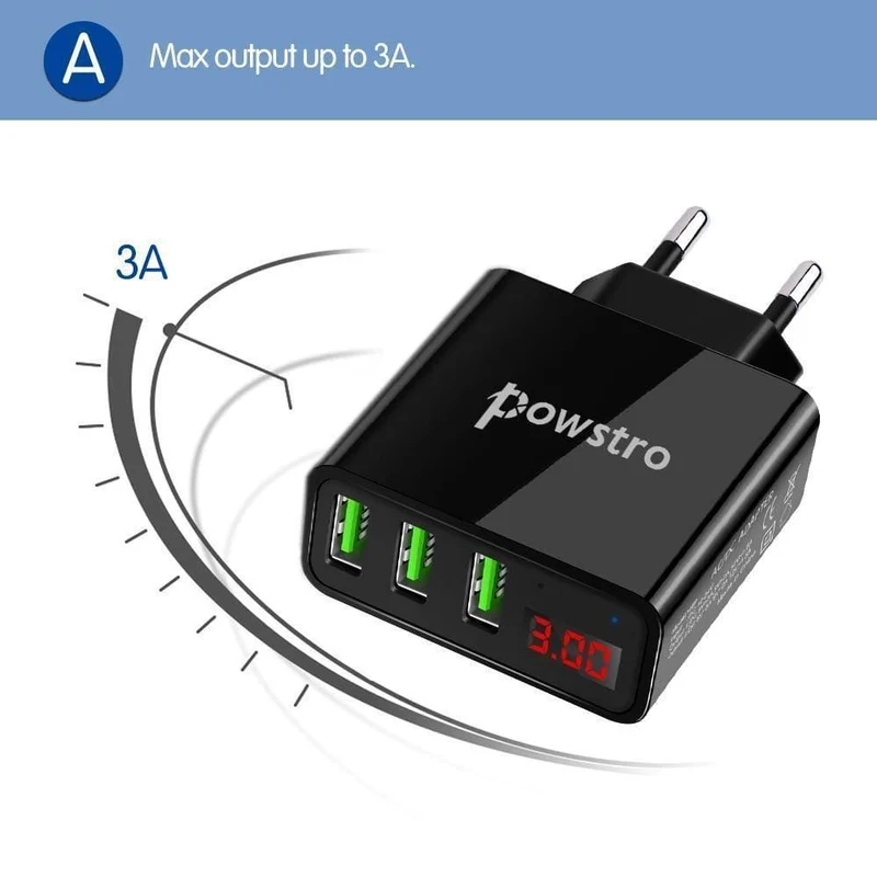 5V 3A Handy-Ladegerät 3 Port USB Wandladegerät Reiseadapter Ladespannung Strom für iPhone X 8 7 Samsung