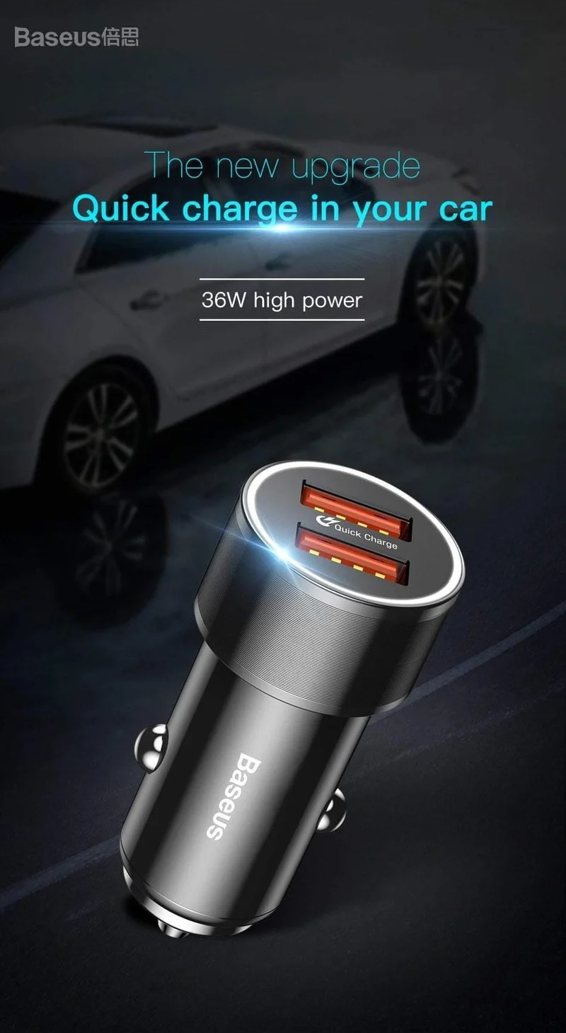 36W Dual USB Schnellladegerät QC 3.0 Autoladegerät für iPhone USB Typ-C PD Schnellladegerät Handy Schnellladegerät Autoladegerät
