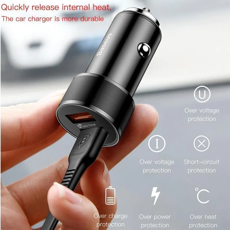 36W Dual USB Schnellladegerät QC 3.0 Autoladegerät für iPhone USB Typ-C PD Schnellladegerät Handy Schnellladegerät Autoladegerät