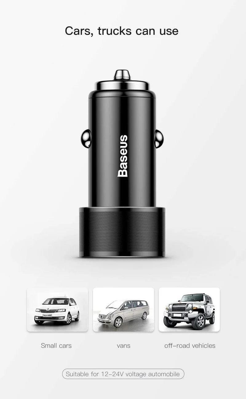 36W Dual USB Schnellladegerät QC 3.0 Autoladegerät für iPhone USB Typ-C PD Schnellladegerät Handy Schnellladegerät Autoladegerät