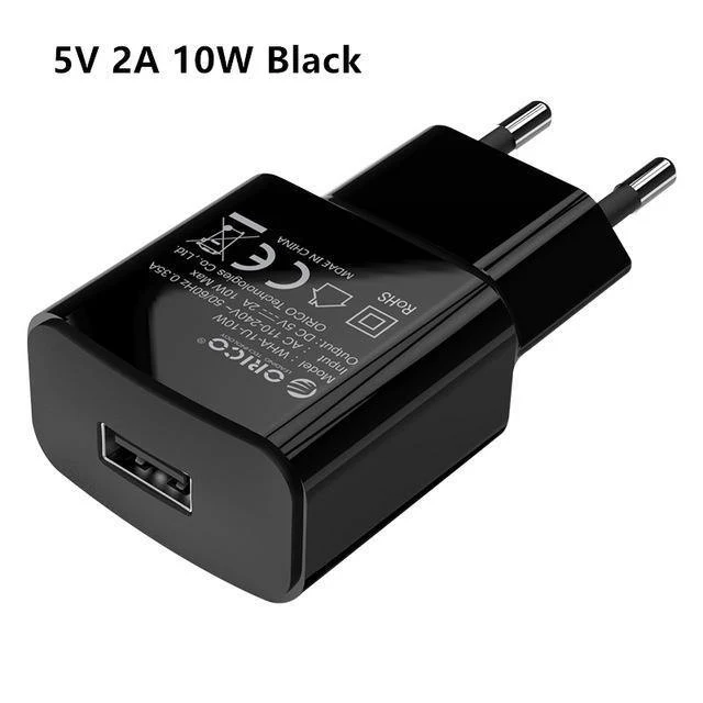 Handy-Ladegerät 5V 1A 5W / 5V 2A 10W USB-Reiseladegerät Tragbarer Wandadapter EU-Stecker Schwarz/Weiß für iPhone x