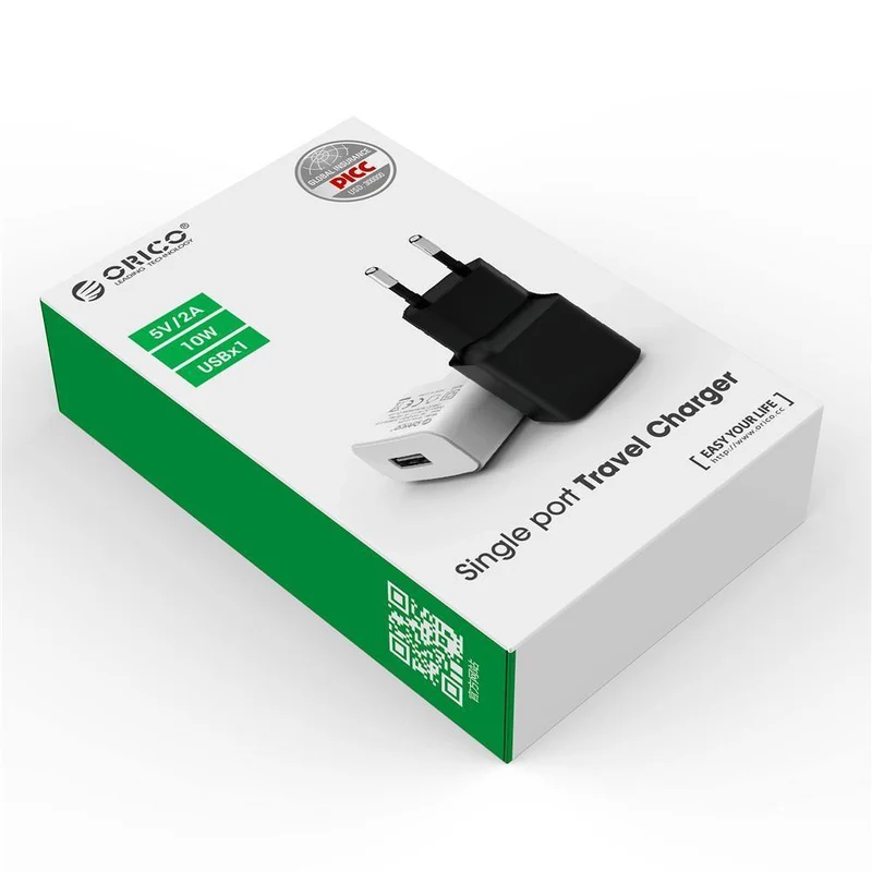 Handy-Ladegerät 5V 1A 5W / 5V 2A 10W USB-Reiseladegerät Tragbarer Wandadapter EU-Stecker Schwarz/Weiß für iPhone x