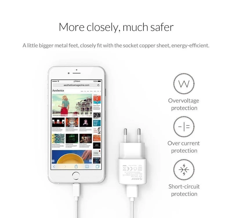 Handy-Ladegerät 5V 1A 5W / 5V 2A 10W USB-Reiseladegerät Tragbarer Wandadapter EU-Stecker Schwarz/Weiß für iPhone x