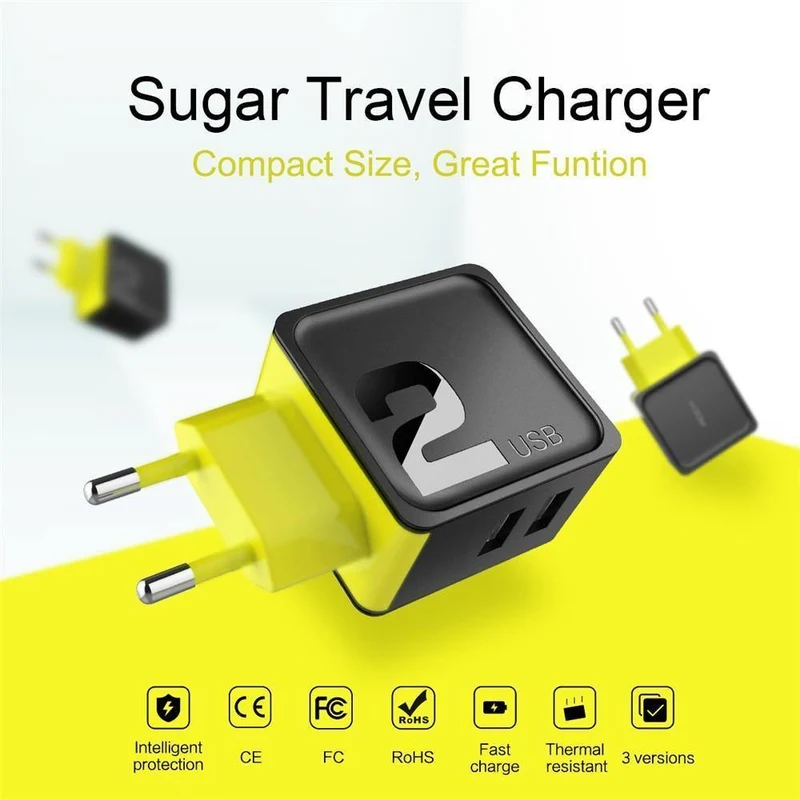 USB Wand Telefon Ladegerät 5V 2.4 A 4A Schnelle Reise Adapter Für iPhone Samsung EU Stecker Telefon Dual USB Ladegerät