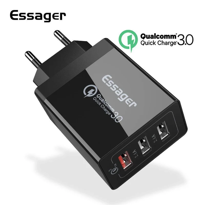 Quick Charge 3.0 USB-Ladegerät 30 W QC3.0 Schnelllade-USB-Wandladegerät für iPhone Samsung Xiaomi Handy-Ladegerät