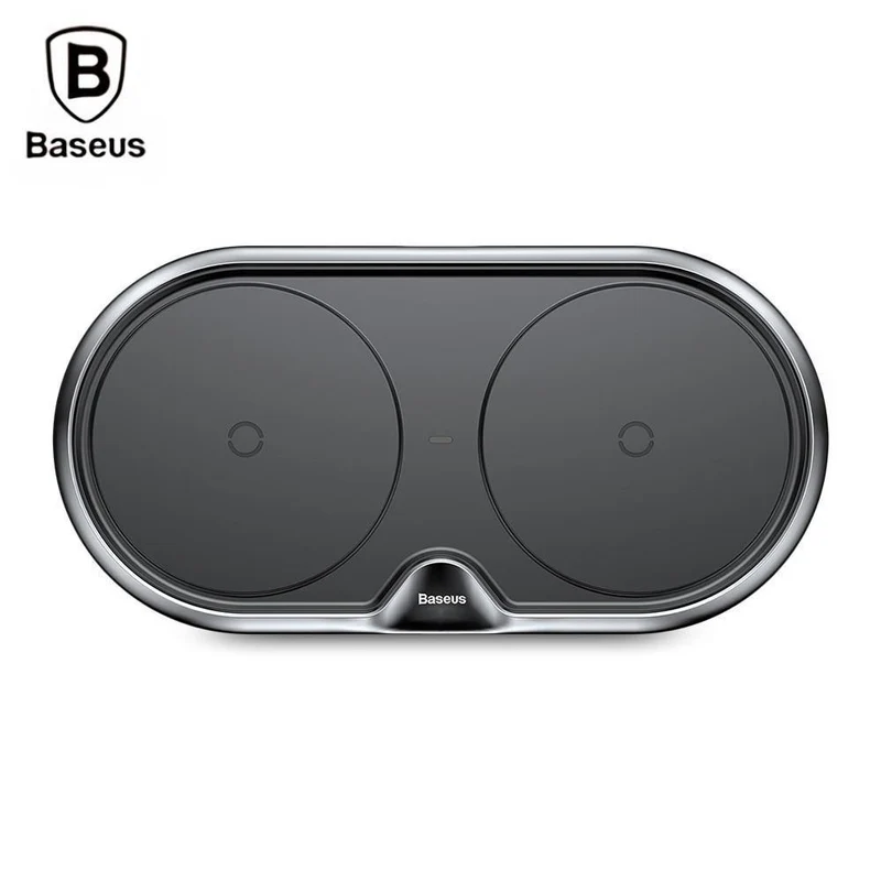 Drahtloses Ladegerät Dual Pad Silikon Schnellladung Xiaomi Samsung Iphone 10W Geschwindigkeit CN Stecker für Telefonladegeräte
