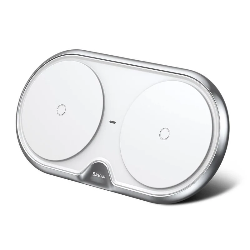 Drahtloses Ladegerät Dual Pad Silikon Schnellladung Xiaomi Samsung Iphone 10W Geschwindigkeit CN Stecker für Telefonladegeräte